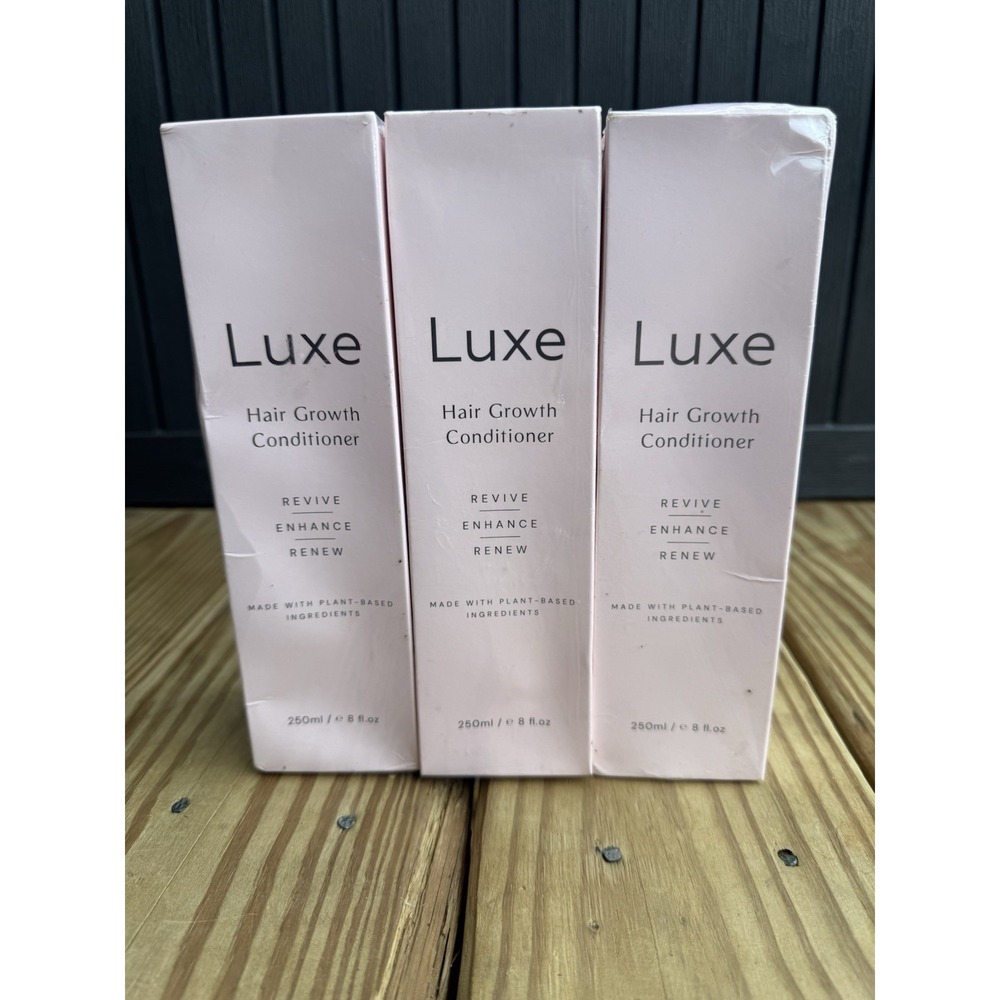 Lot Of 3 Luxe Hair Growth Conditioner 8oz Each Revive Enhance Renew